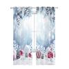 Weihnachten Schnee Schneeflocken Blätter Tannenzapfen Dekor Tüll Gardinen Wohnzimmer Schlafzimmer Fenster Vorhang Voile Organza Vorhänge