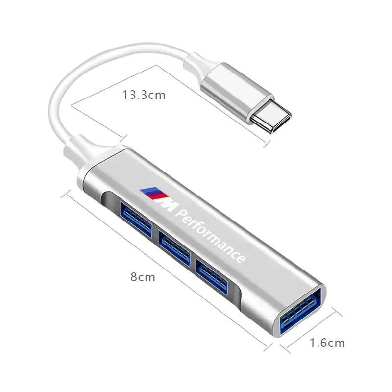 1 Stück Typ-C zu USB Adapter USB Multi-Port Verteiler Hub Für BMW 1 2 3 4 5 6 7 Serie X1 X3 X4 X5 X6 325 328 F30 F35 F10 F18