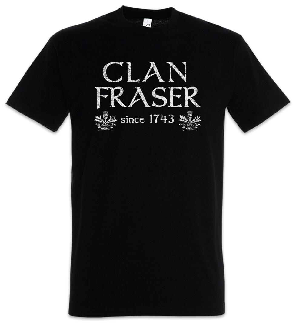Clan Fraser T-Shirt Mens Womens Tees Top Scotland Scottish Flag Crest Outlander Sign Jamie Claire M