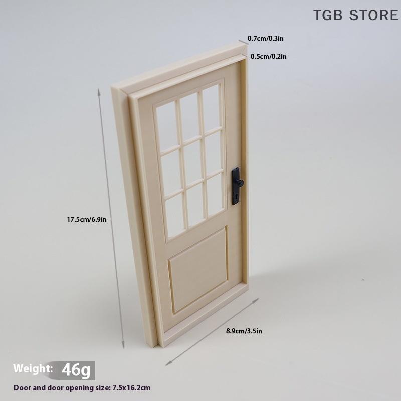 1 Pcs Mini Openable Door Model Doll House Miniature Furniture Accessories 1:12 Dollhouse Simulation Plain Door