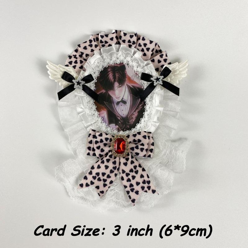Handmade Bow Lace Photo Frame for 3 Inch Card Kawaii Design Anime Photocard Protector Case Cute Photocard Holder Wholesales 2025