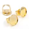 12/14/16/18/20/25mm 6 Colors Bronze Silver Plated Brass Adjustable Ring Setting Blank/Base,Fit 12-25mm Glass Cabochons Bezels