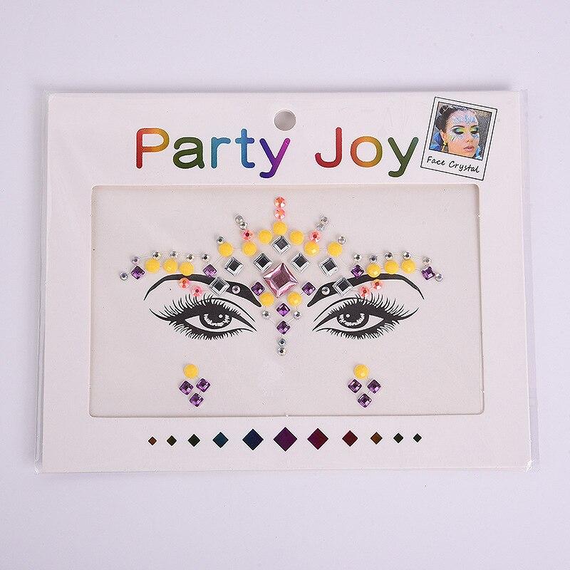 

3D Сексуальне татуювання на обличчі Наклейки Тимчасові татуювання Блиск Підроблене татуювання Стрази для жінок Вечірка Обличчя Коштовності Татуювання