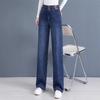 Fleece-Lined High-Waisted Wide-Leg Jeans for Women - Slimming, Loose, Straight-Leg for Autumn/Winter 2025
