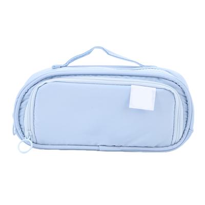 Pencil Pouch with Pull Out Structure Expandable Foldable Pen Bag Canvas Stationery Organizer for Office School Supplies