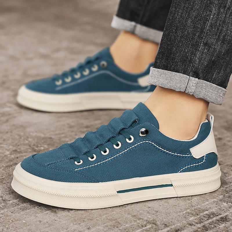Canvas shoes summer breathable mesh soft sole trendy casual board shoes versatile low-help student campus Korean version of small black shoes