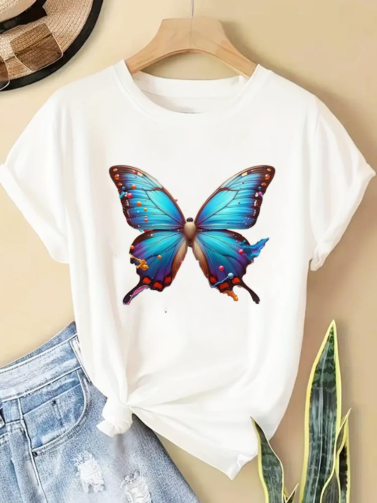 (Asian Size) letter trend cute Women Casual Short Sleeve T  Tee Top Clothing Shirt Fashion Printed Lady Female Graphic T-shirts