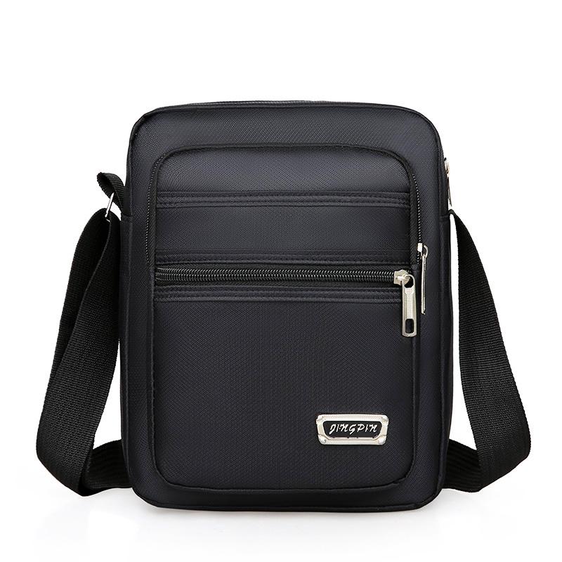 Business Leisure Mens Crossbody Bag Large Capacity Portable Handbag Multi Layer Waterproof Shoulder Bag For Commute