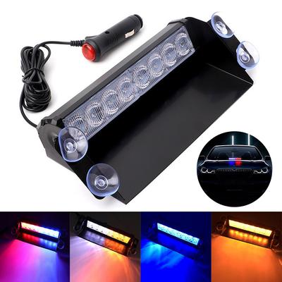 8 LED Araba Strobe Flaş Işığı Vakumlu Araba İçin 12V Acil Durum Sinyal Lambaları Uyarı Işığı Otomatik Kamyon Ön Cam Flaş Aydınlatma