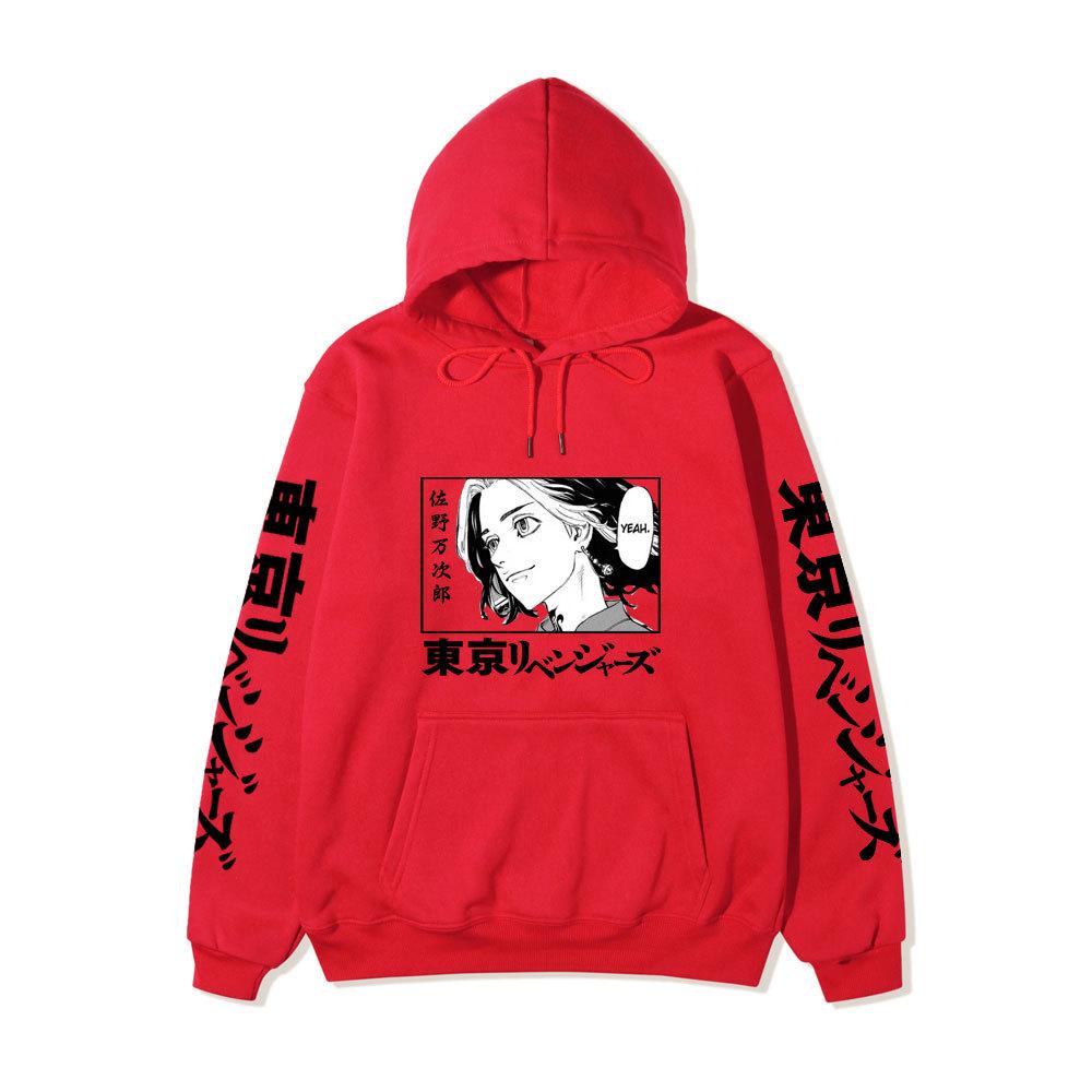 Tokyo Revengers Mikey Manjiro Sano Unisex Fleece Hoodie Autumn Winter Anime Print Long Sleeve Casual Pullover Sweatshirt
