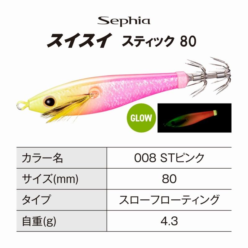 SHIMANO Sephia Suisui Stick 80 008 ST Pink QS-X80X