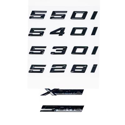 AAAOK1 Old Style Glossy Black Letter Emblem for 5 Series E60 E61 F10 F11 G30 - 520i 523i 525i 528i 530i 535i 540i Trunk Logo Sticke