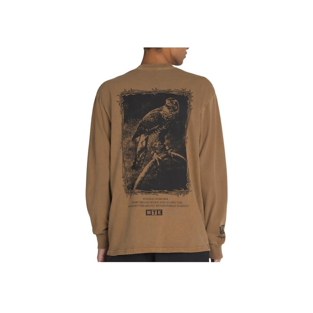 Vans Mte Goshawk Ls Tee Sports Casual Round Neck Long Sleeve T-Shirt Men Tops Brown VN000M2Y0E0