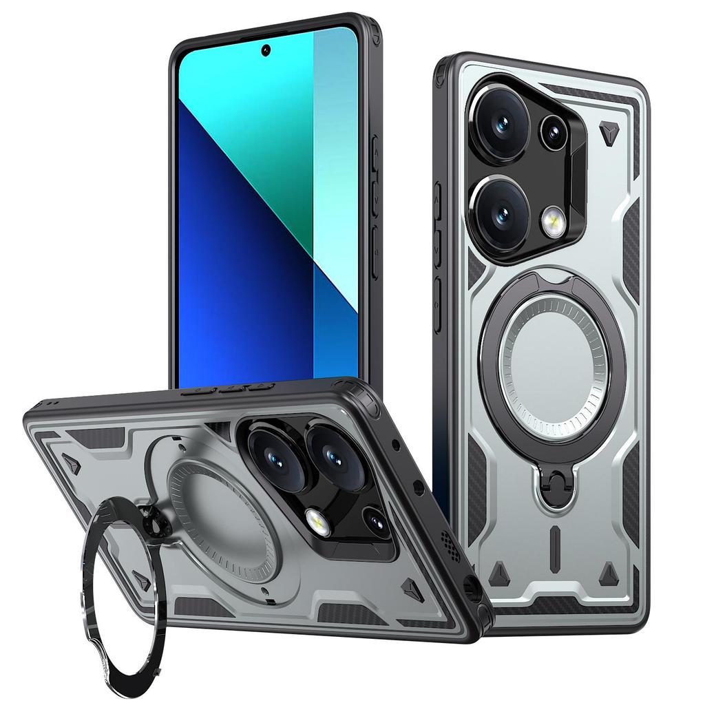 For Redmi Note 13 Pro+/Note 13 Pro Plus/Xiaomi Poco X6 M6 Pro 4G Rotating magnetic ring holder, phone case protective cover