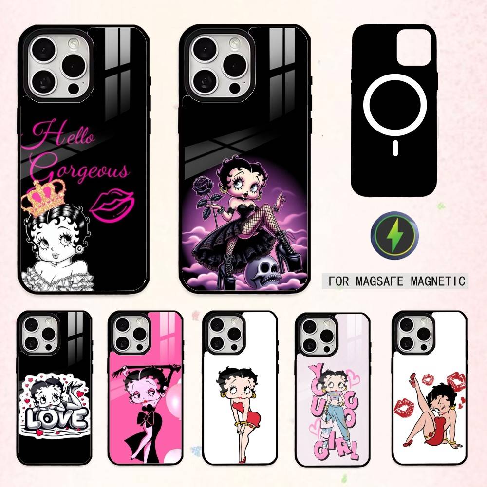 G-Girl G-Betty-es B-BoOpS Phone Case For iPhone17,16,15,14,13,12,11 Plus,Pro Max Magnetic For Magsafe Wireless Charging