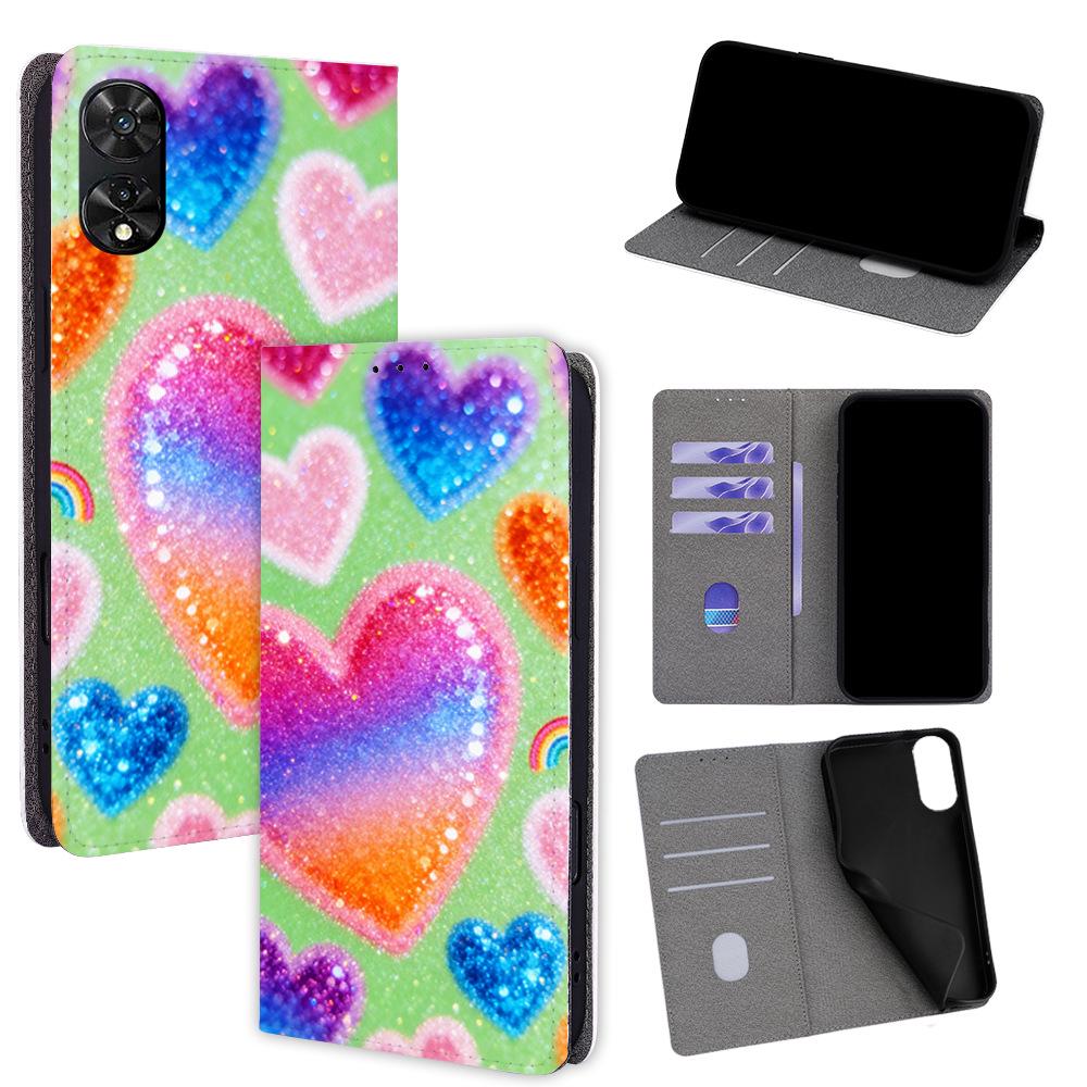 Painted Flip Phone Case for TCL 605/50XE with Card Slot - Protective Shell