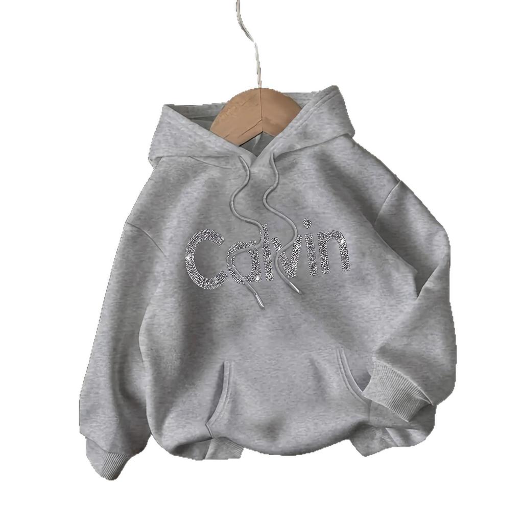2025 EU Size Unisex Hooded Sweatshirt with CaIvin Print – New Style