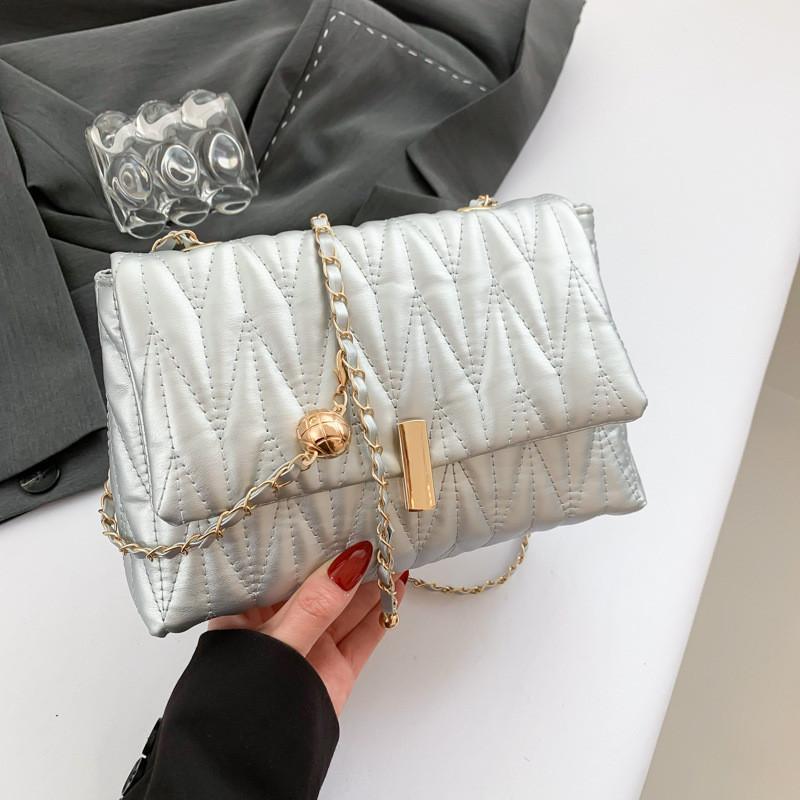 Elegant Pu Quilted Chain Crossbody Bag For Women Perfect For Daily Casual Use