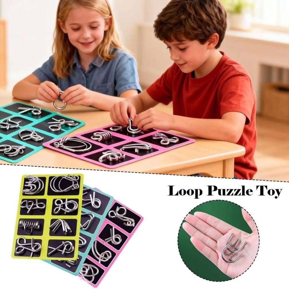 Metal Puzzle Montessori Puzzle Toy 3D Design Brain Teaser Toy Intellectual Toys Kids Adult