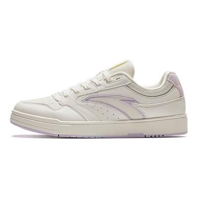 Non-Slip Shock Absorbing Durable Low-Top Skate Shoes Women Sneakers White Purple 122428011-2