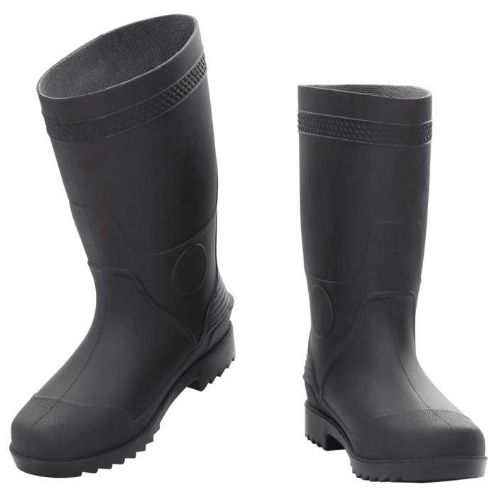 VidaXL Black Rain Boots Size 38-46 PVC