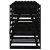 3 Ton Waste Bin Enclosure in Black Solid Pine Wood