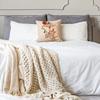 Tudomro 4 Pcs Mushroom Pillow Case 18 x 18 Inch Decorative Square Couch Pillow Cover Cute Cotton Linen Throw Pillowcase for Sofa Living Room Bed