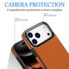 Phone Case for iPhone 17 Pro Max Air 16e 16 15 Plus 14 13 Mini 12 11 Pro XR XS Max Card Holder Invisible Bracket Leather Shell