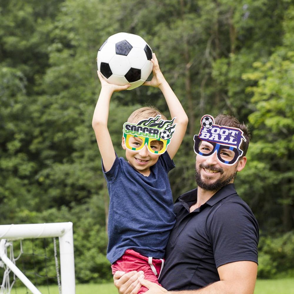 World Cup football game decorations, glasses, fan cheering photo props, beer glasses, football letter glasses frames