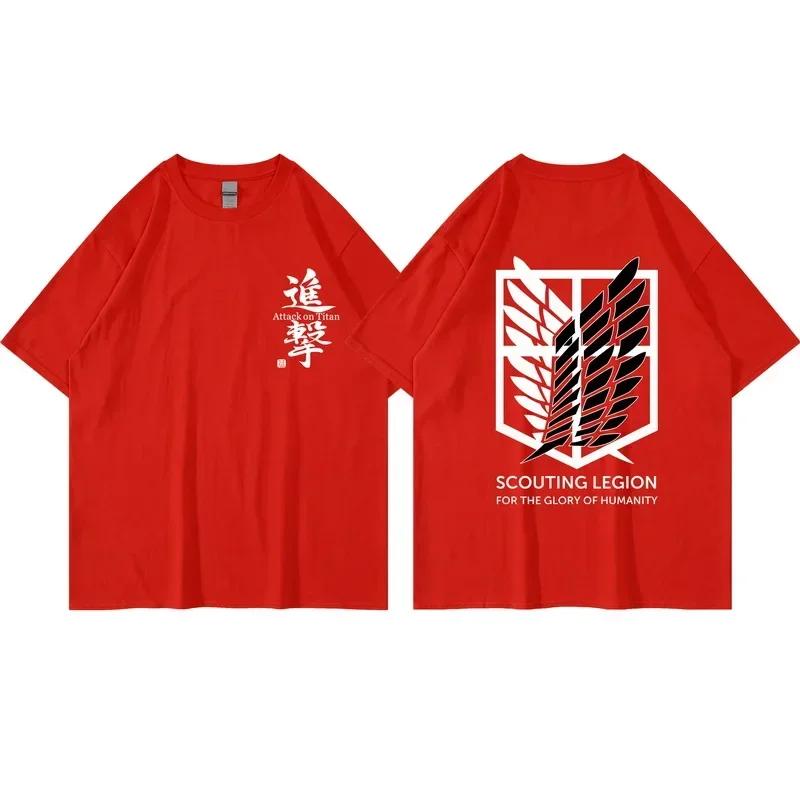 Japanese Anime Attack On Titan T-shirt Men's and Women's Summer Fashion Top Free Delivery Print Plus Edition Clothes