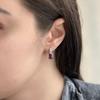Silver Earrings with Natural Ruby ​​2.863ct (2152965)