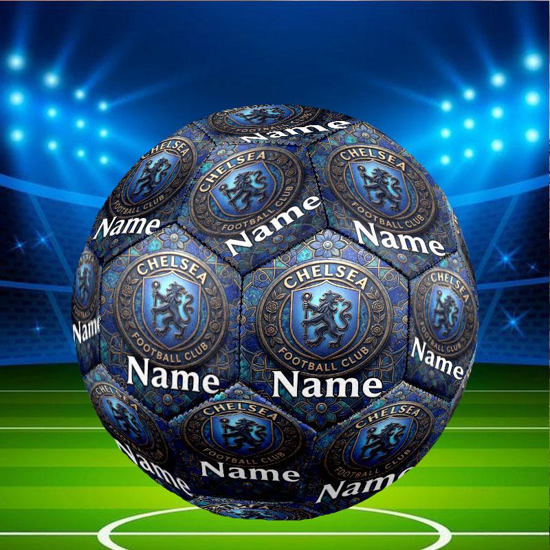 Custom Name Personalized Chelsea Football Club Print Size 5 Soccer Ball Training & Match Football, for Team, Kicking, Gift for Football Enthusiasts