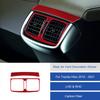 2X Red Carbon Fiber Rear Air Vent Outlet Cover Sticker For Toyota Hilux 2015-21