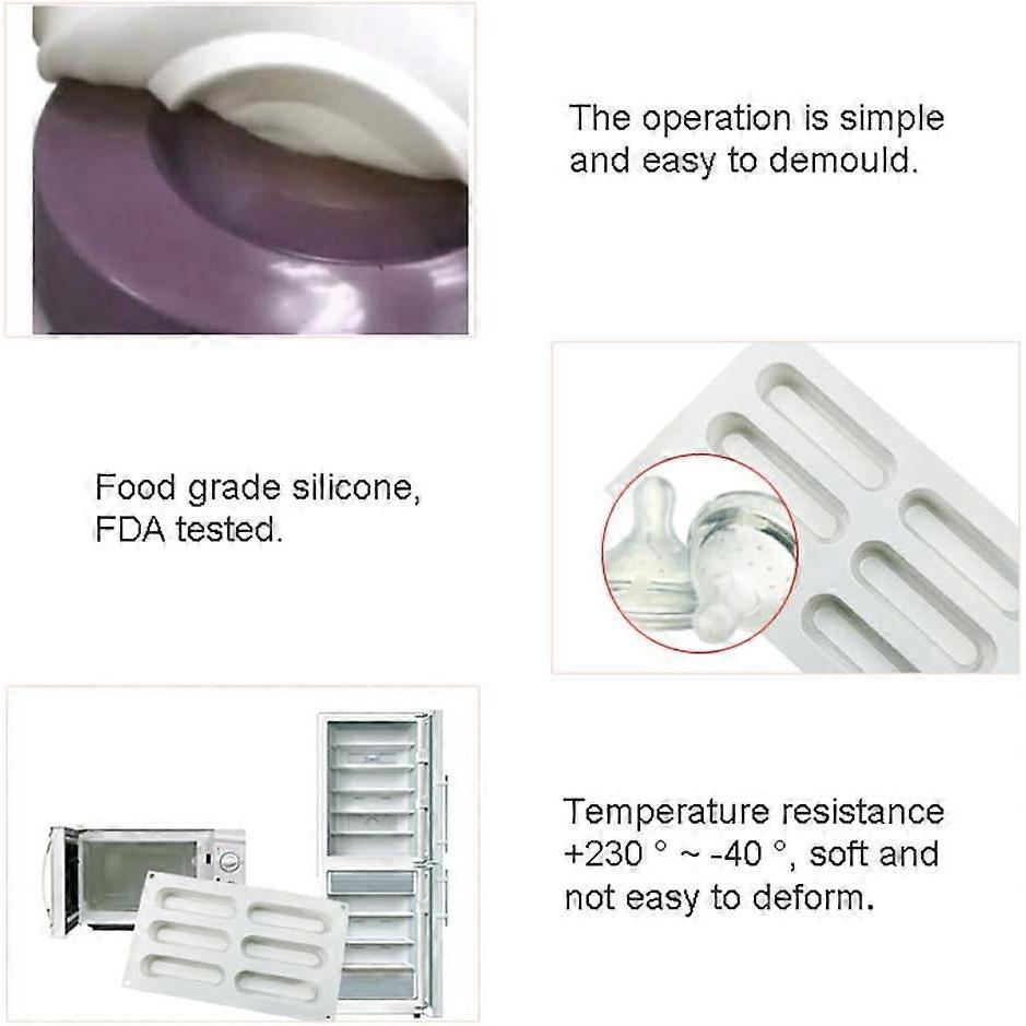 Eclair Silicone Mold for Baking Mousse Cake, French Dessert, Pastry, Chocolate, Ice Cream, Cake Decoration Mold, 3D Concave Eclair Shape (6-Cavity)