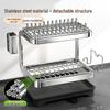 Jiabangshou Stainless Steel 2-Tier Countertop Dish Drying Rack