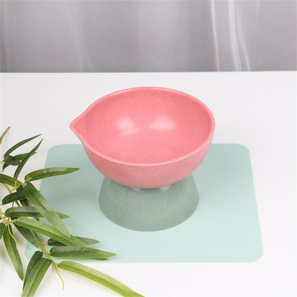 Bamboo Fiber Elevated Dowl Cats Dogs Feeder Creative Pet Food and Water Bowls with Stand Base Cute Puppy Feeding Products