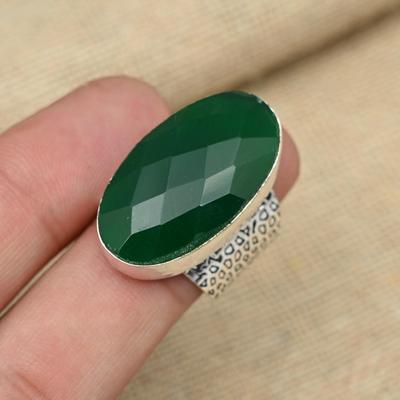 Im Labor hergestellter Smaragd-Edelstein-Schmuck, handgefertigter zierlicher Ring, Verlobungsgeschenk für Sie