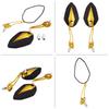 Rearview Mirror, Impact Resistant Motorcycle Mirror 2 Pcs/Motorcycle Set (Yellow)