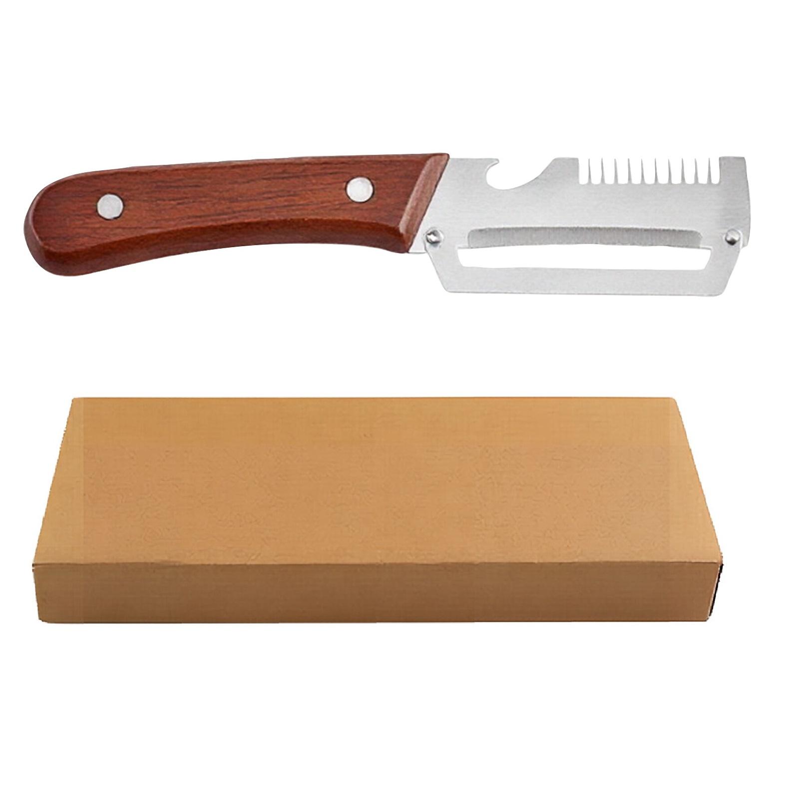 

Stainless Steel Multipurpose Peeler with Wooden Handle Thickened Blade for Kitchen Vegetable and Fruit Preparation Tool Single Pack One Size