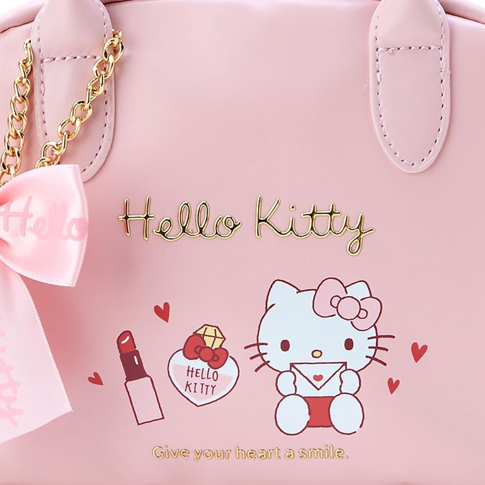 Sanrio Hello Kitty Mini Boston Bag with Shoulder Strap 19x7x14.5cm Faux Leather