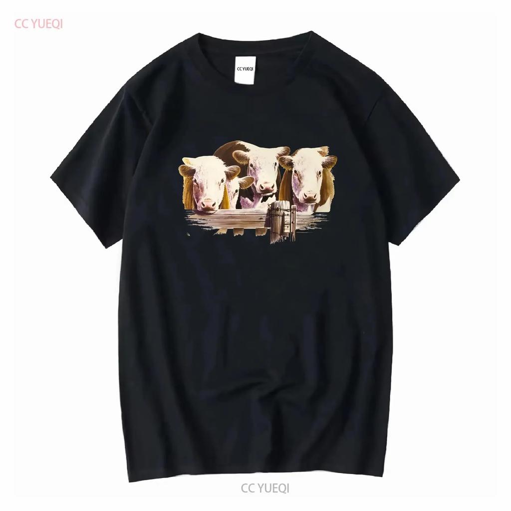 Cow T Shirt Hereford Cows SweaT Available on Request 298d long or short sleeves vintage Washed Versatile Top For Everyday Wear