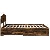 Bed Frame Smoked Oak 140 x 190 cm Engineered Wood