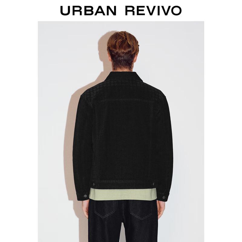 UR 2024 Winter Men's Contrast Plaid Denim Jacket