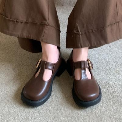 IPPEUM Mary Janes Scarpe Piatte da Ballo da Donna Fibbia in Pelle Punta Tonda Ballerine Zapatos Mujer