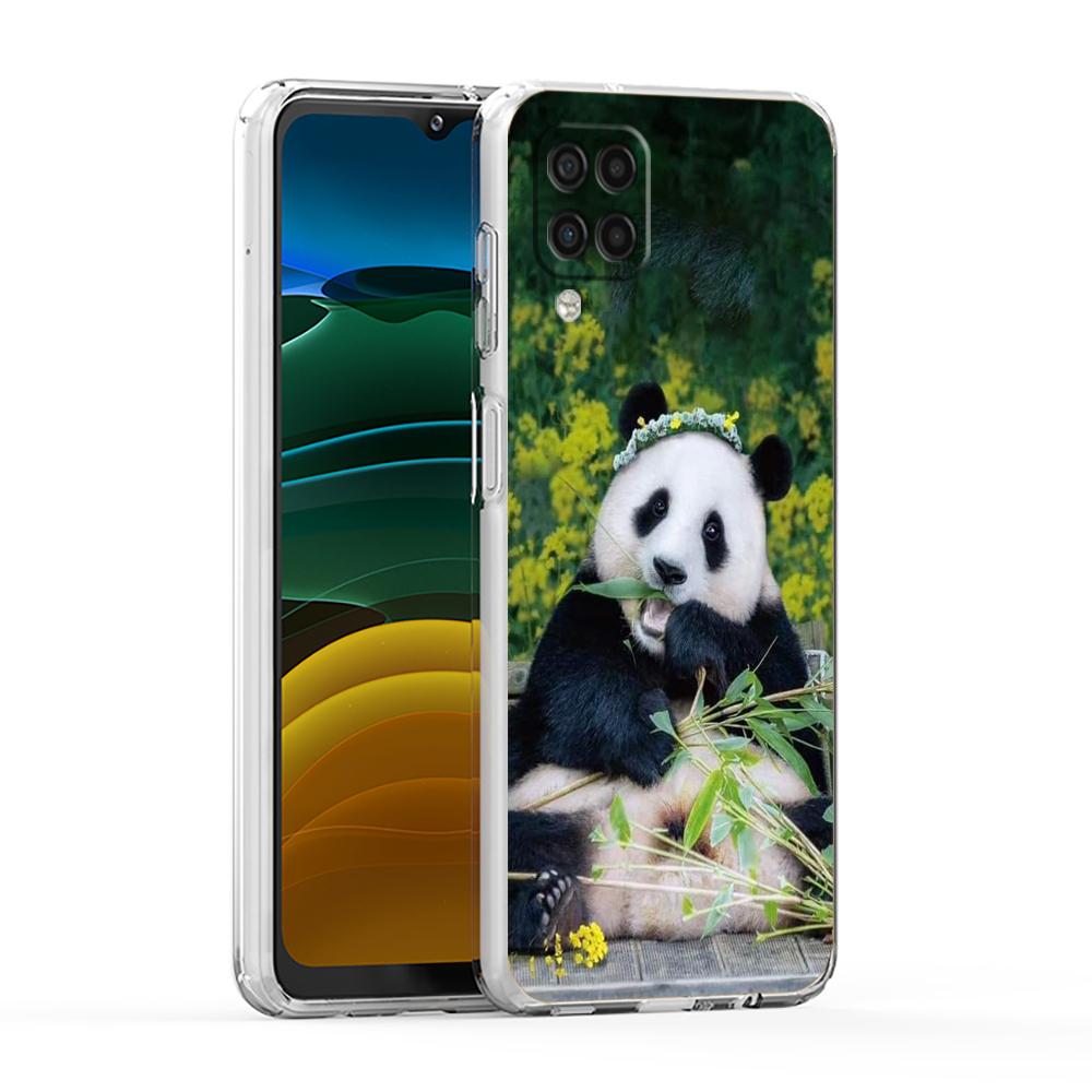 Fubao panda Phone Case for Samsung A13 A15 A25 A35 A51 A55 A71 A21S A11 A31 A52 A41 A23 A53 A73 A32 5G A03S A05s Clear Cover