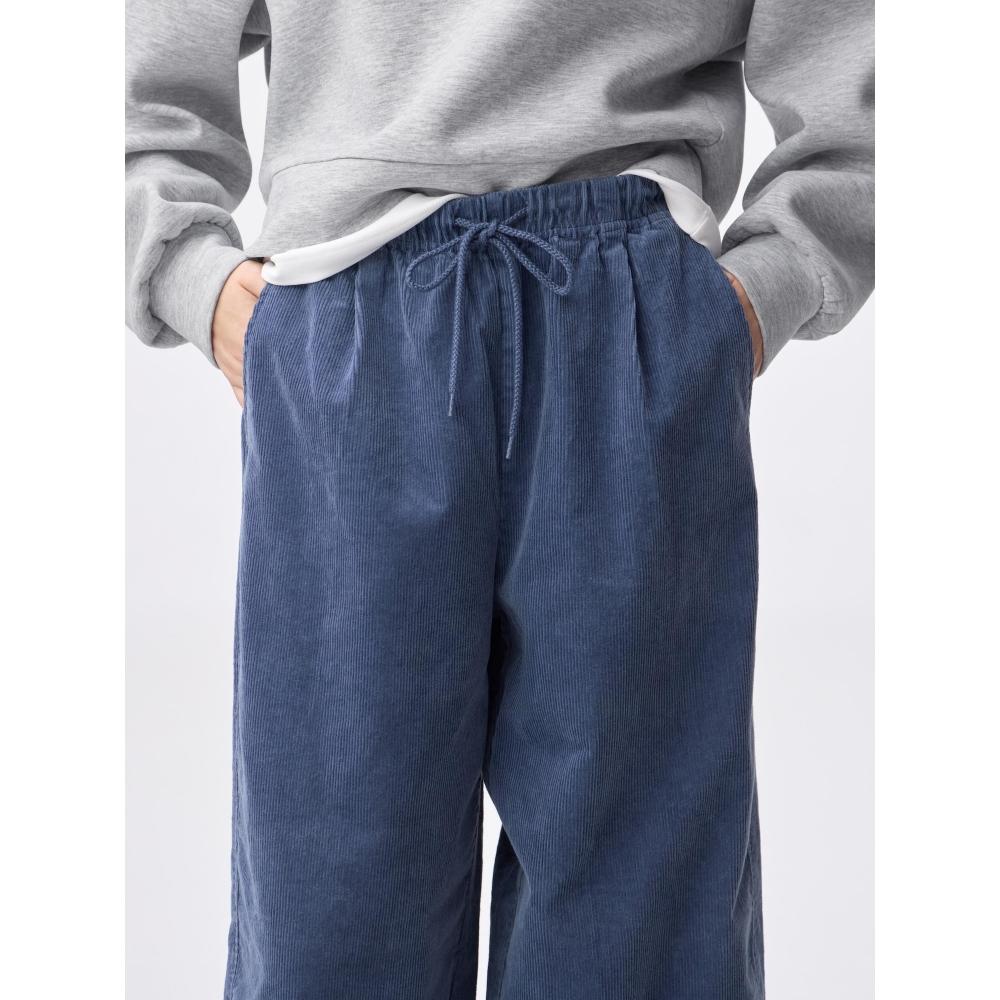 Gu Corduroy Barrel Leg Easy Pants