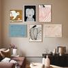 Nordic Posters and Prints for Living Room, Abstract Lines, Woman Geometry, Dog and Bird Wall Art, Wall Pictures