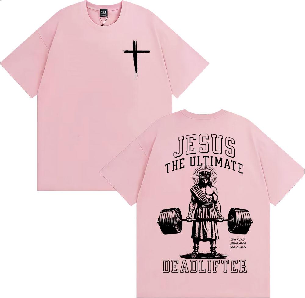 Ostern Jesus Der ultimative Kreuzheber Grafik T-Shirts Herren Damen Heißer Verkauf Lockeres T-Shirt Harajuku Übergroßes Lässiges Komfort-T-Shirt