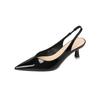 Décolleté Slingback a Punta in Vernice - Stile Coreano, Taglia 35-43, per il Pendolarismo Quotidiano