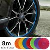 8 Meter Auto Bumper Decoratieve Strip Rood Wielnaaf Ring Sierlijst Trim Randbescherming Autostyling Exterieur Accessoires